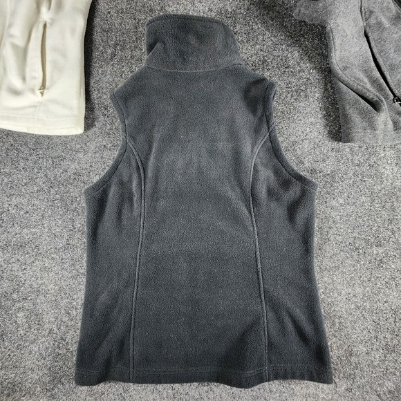 Lot Of 3 Columbia Full Zip Fleece Vest Women's S Black Gray & White Outdoors - Picture 8 of 14